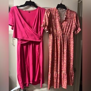 Pink Maternity Dresses Medium